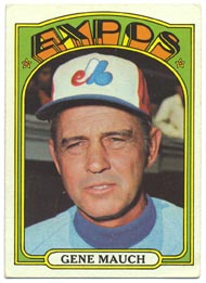 1972 Topps Baseball Cards      276     Gene Mauch MG